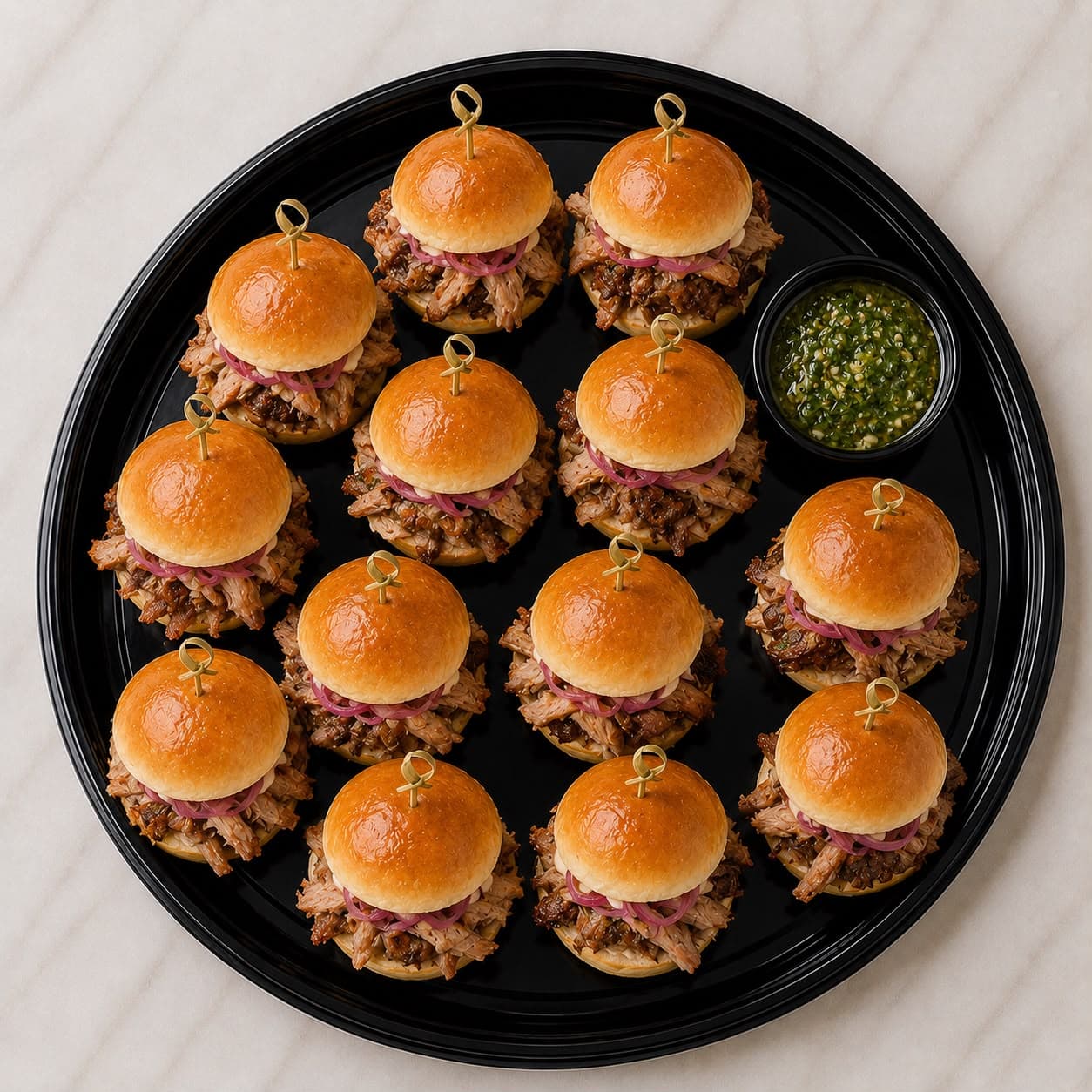 Pan con lechon sliders