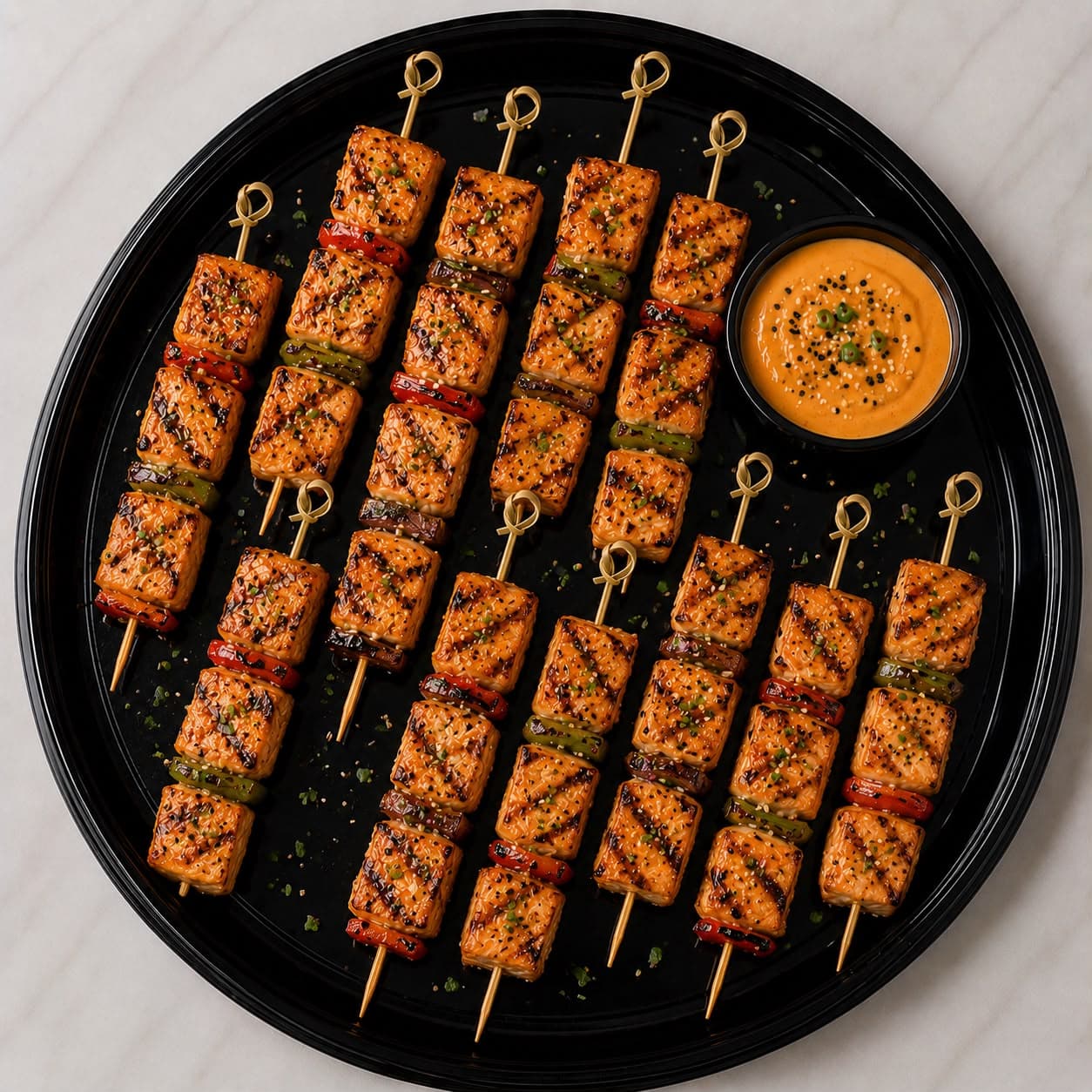 Grilled Salmon Skewars