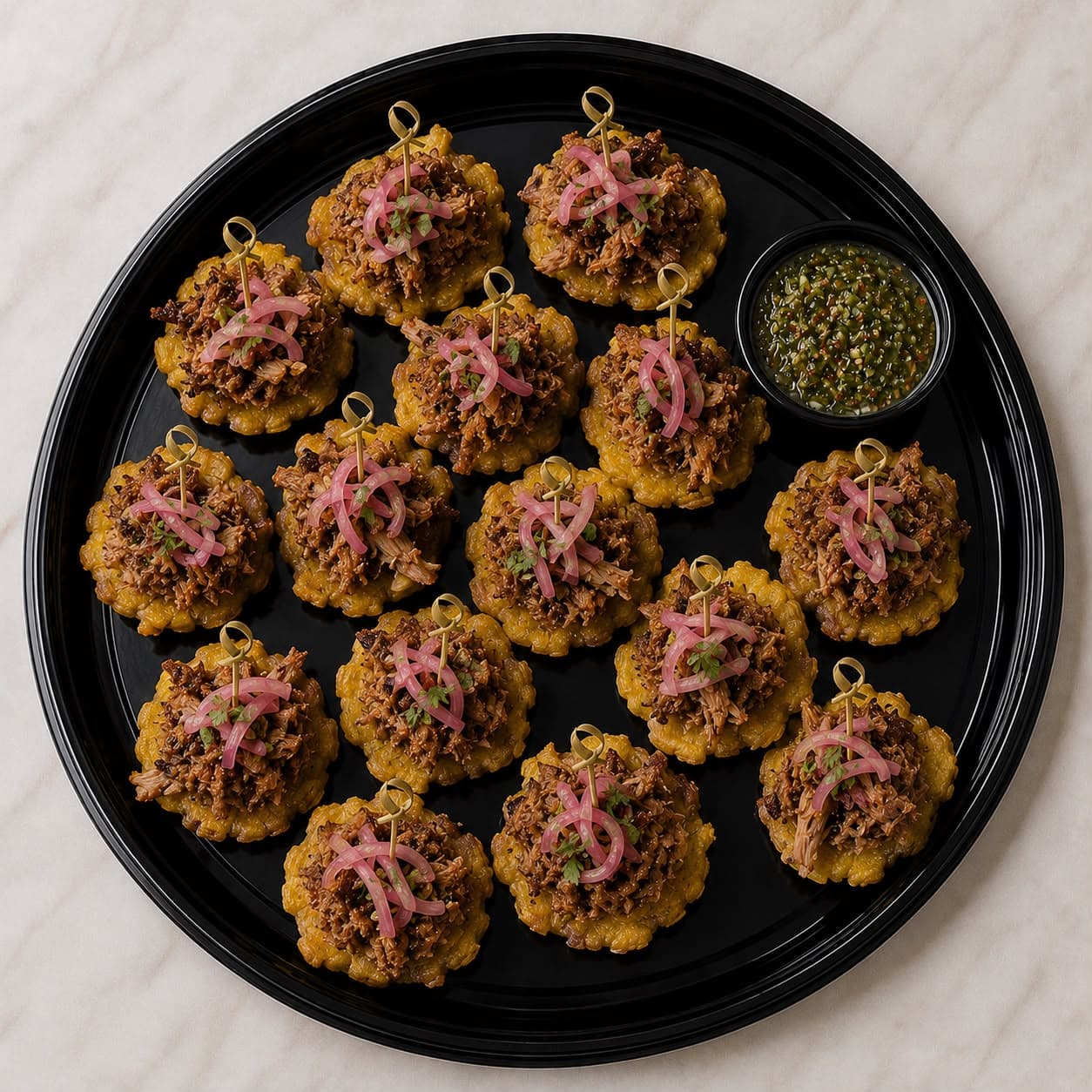 Vaca Frita Tostones